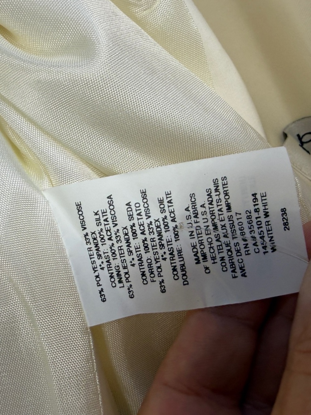 Bebe Fitted Blazer Womens Size 4 Cream Cropped Academia Office Old Money Y2K - Picture 6 of 12